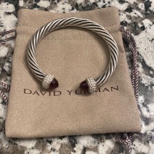 David Yurman bracelet, diamond and silver. Size is 6.75.